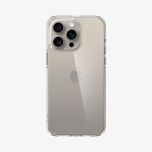ACS07209 - iPhone 15 Series Ultra Hybrid Case in Natural Titanium showing the back